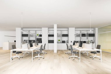 Beyaz açık alan office yan görünüm
