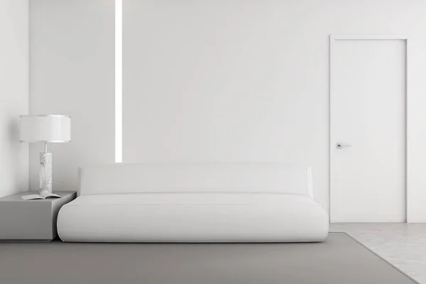 Salon blanc minimaliste avec canapé — Photo