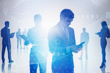 Çeşitli iş ekipleri ve grafik arayüzü