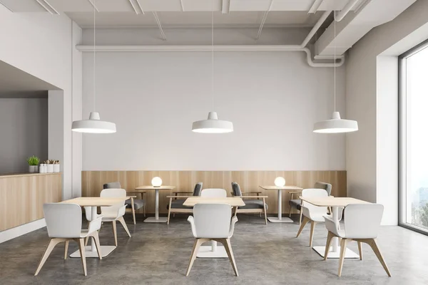 Elegante estilo industrial restaurante interior — Fotografia de Stock
