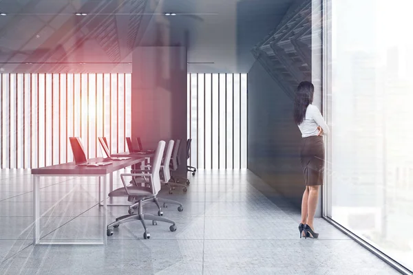 Manager in panoramic open space office — Stock Photo, Image
