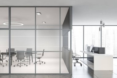 Şirket ofisindeki kabul ve konferans odası.