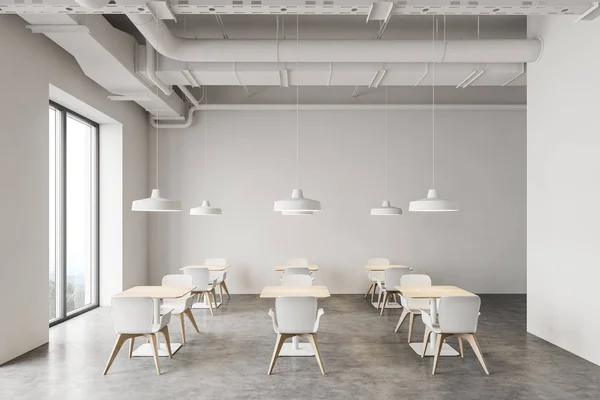 White Industrial style cafe interior — 스톡 사진