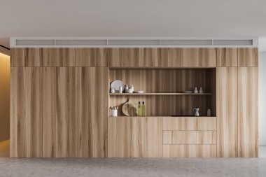 Tezgahlı ahşap mutfak iç