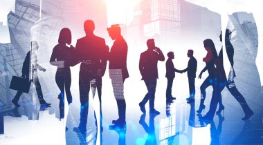 Takım çalışması ve iletişim konsepti. Ticaret.