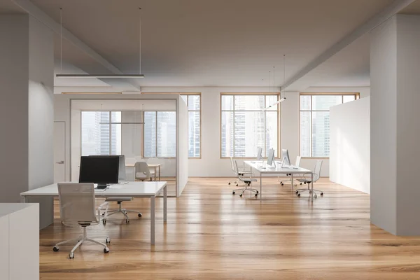 Beyaz açık alan ofis ve toplantı odası — Stok fotoğraf