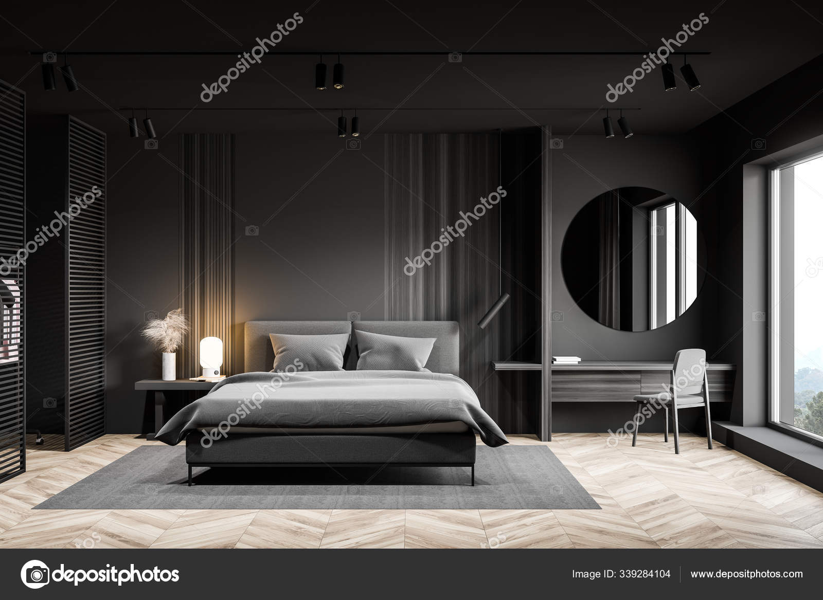 Luxury gray bedroom deals