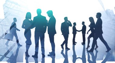 Takım çalışması ve iletişim konsepti. İş dünyası