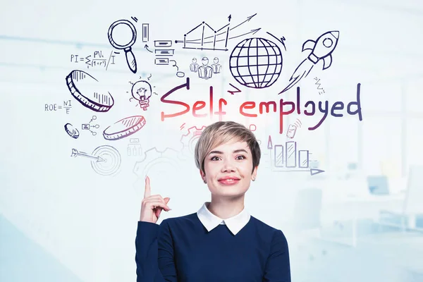 Confident self employed Asian woman — Stockfoto