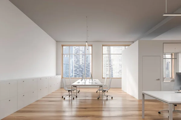 Moderno espaço aberto escritório interior — Fotografia de Stock