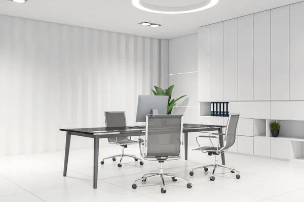 Modern white CEO office corner — Stock Photo, Image