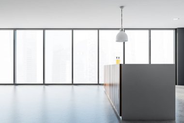 Adalı panoramik beton zemin mutfağı