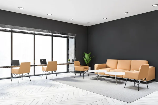 Szary i marmurowe biuro lounge rogu — Zdjęcie stockowe