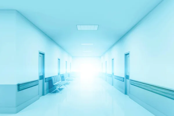 Light in empty hospital corridor, concept of hope