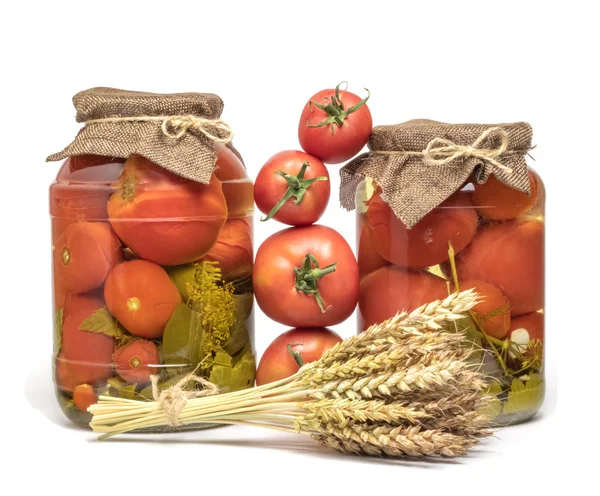 Salted Tomatoes Wooden Background — Stock Photo, Image