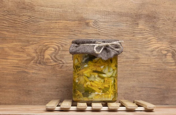 Vegetable Salad Jar White Background — Stock Photo, Image