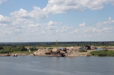 çakıl madenciliği üst görünümü