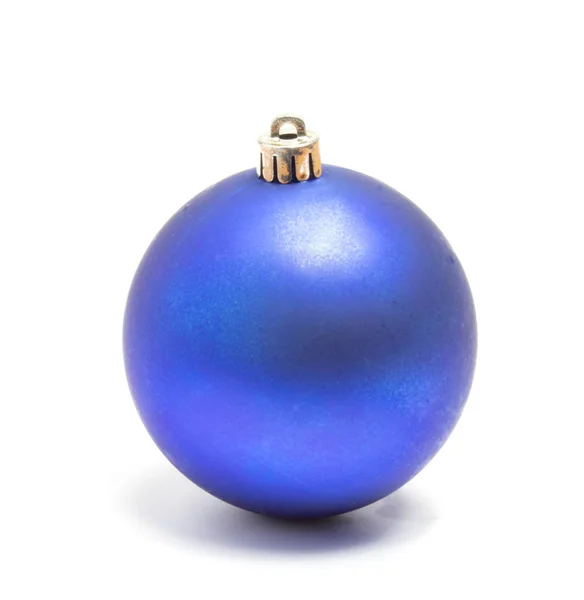 Blue Christmas Ball White Background — Stock Photo, Image