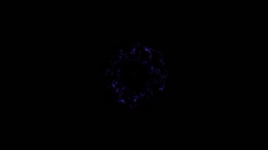 4k Mor Parçacık Şok Dalgaları Grafik Elementleri Örtüyor. Döngü canlandırması
