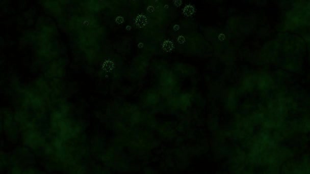 Coronavirus COVID-19 animation médicale. Contexte scientifique populaire 