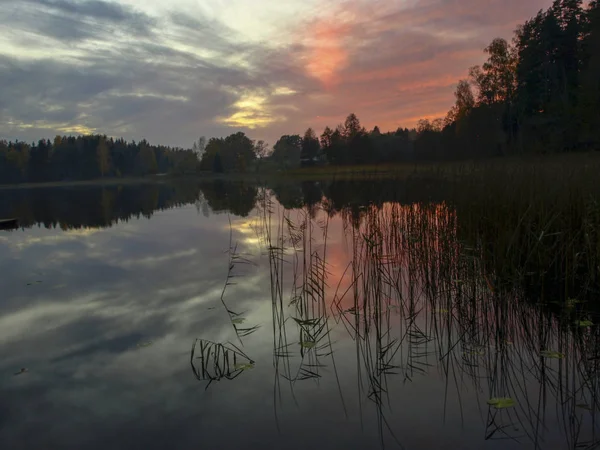 Vackert Dimmigt Landskap Morgonen Timmar — Stockfoto