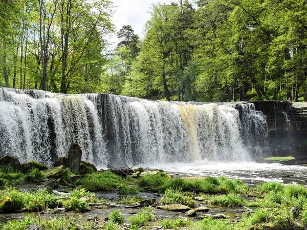 Beautiful Small Waterfall Keila Estonia Long Exposure — Stock Photo, Image