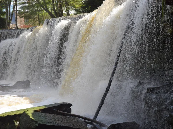 Beautiful Small Waterfall Keila Estonia Long Exposure — Stock Photo, Image