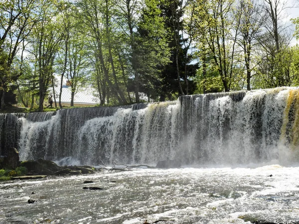 Beautiful Small Waterfall Keila Estonia Long Exposure — Stock Photo, Image