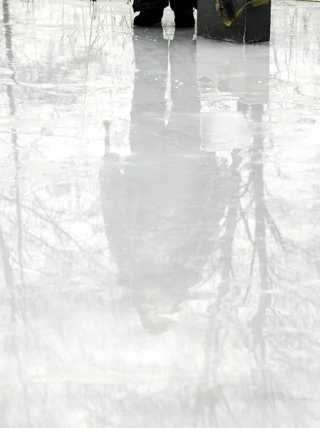 Quadro Desfocado Abstrato Com Brilho Árvore Gelo Derretido — Fotografia de Stock
