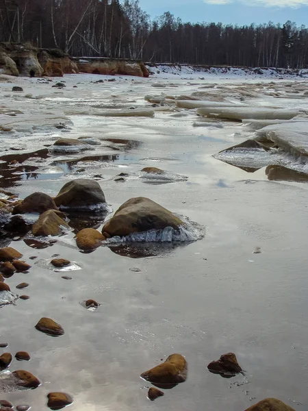 Quadro Abstrato Com Formações Pedra Gelo — Fotografia de Stock
