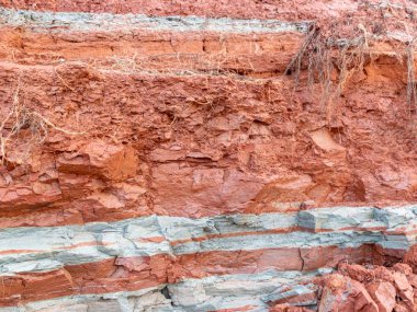 kırmızı ve beyaz kil desenli renkli soyut resim