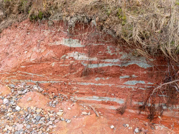 Colored abstract picture with red and white clay texture — Stock Photo, Image