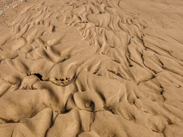 Красива Піщана Текстура Вітру Води Піску — стокове фото