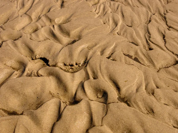 Krásná Písková Textura Větru Vody Písku — Stock fotografie