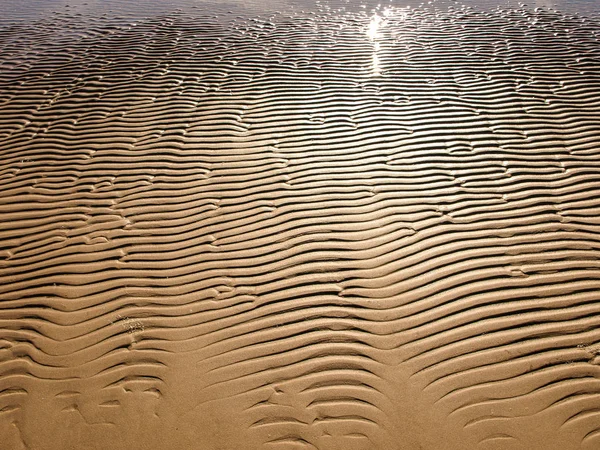 Красивая Песчаная Текстура Ветра Воды Песка — стоковое фото