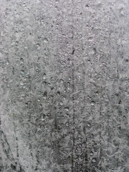 Textura de flor de gelo, fragmentos de flor de gelo no fundo turvo — Fotografia de Stock