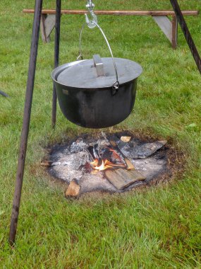 landscape with soup pot