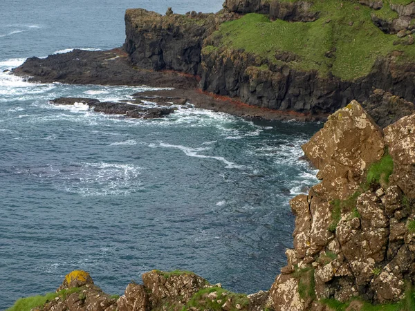 Giants Causeway Coastal Ireland Luoghi Interesse Geologia Delle Rocce Basali — Foto Stock