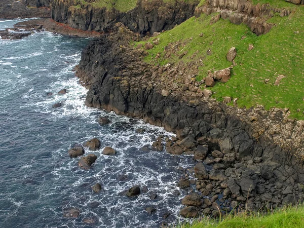 Giants Causeway Coastal Ireland Ορόσημα Βασικά Πετρώματα Γεωλογία Καταπληκτικά Τοπία — Φωτογραφία Αρχείου