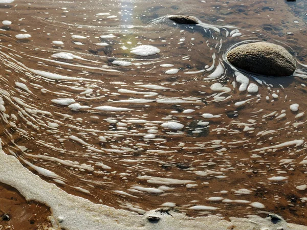 abstract wallpaper with sea water and foam, beautiful texture and reflections