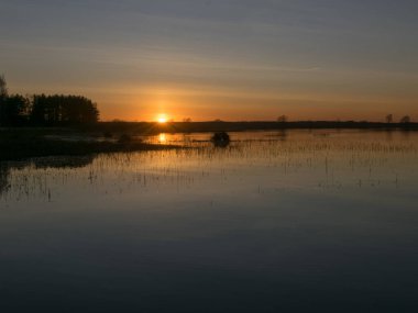 Günbatımı arkaplan, soyut fotoğraf konseptinin doğal görünümü.
