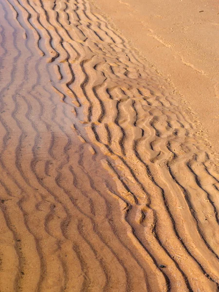 Sfondo Sabbia Fine Bagnata Texture Sabbia Fondo Spiaggia Sabbia — Foto Stock