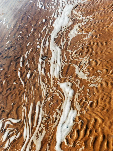 Abstrakcyjna Tapeta Wodą Morską Pianką Piękna Faktura Odbicia — Zdjęcie stockowe