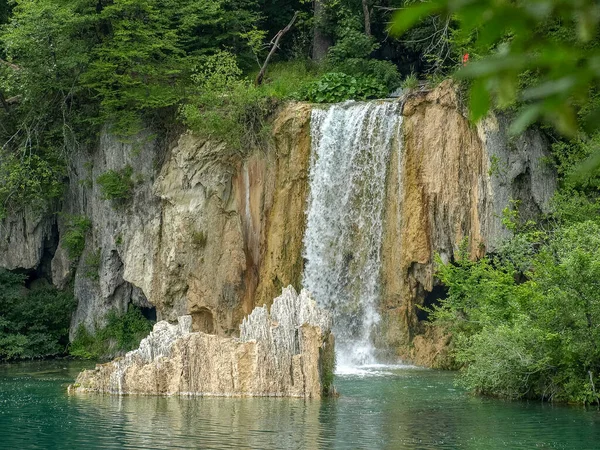 Lanscape One Waterfalls Plitvice Lakes National Park Croatia — Stock Photo, Image