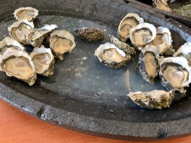 İstiridyeler uzman şefler tarafından harika ve lezzetli yapıldı.