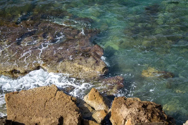 Hermosas Vistas Detalle Mallorca Sus Playas Mar Mediterráneo Con Rocas — Foto de Stock