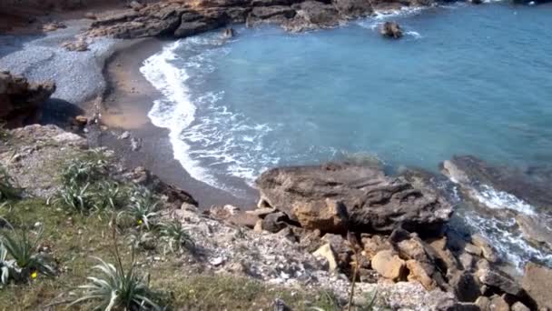 Vista Aérea Praia Illot Maiorca Férias Perfeitas Mar Oceano Vazios — Vídeo de Stock