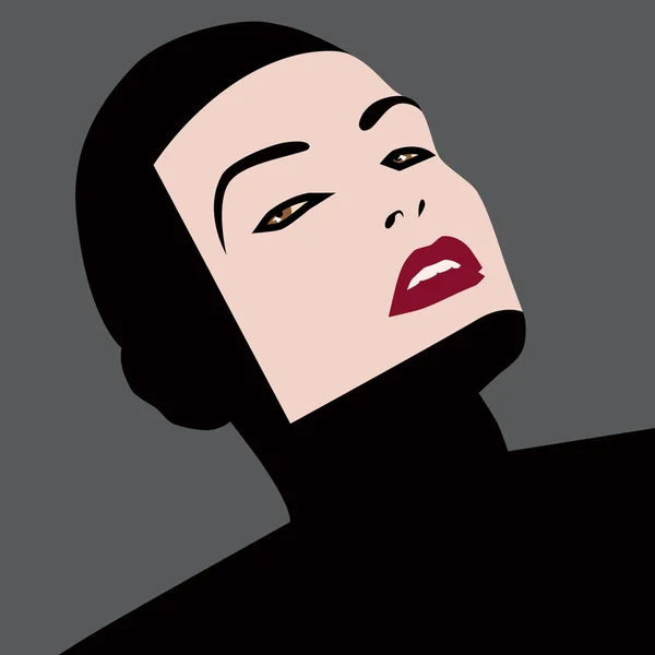 Minimalist tarzda şık kadın portre