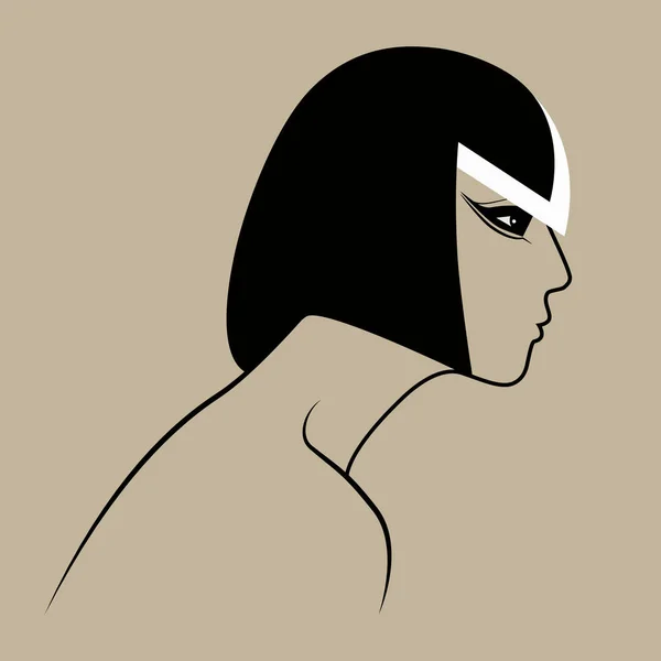 Kız portre profil Mısır modern stil bak