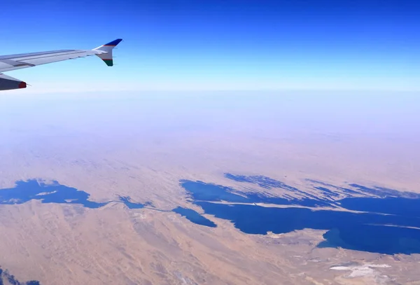Amu Darya River Plane. Statsgränsen mellan Uzbekistan och Turkmenistan, Centralasien. — Stockfoto